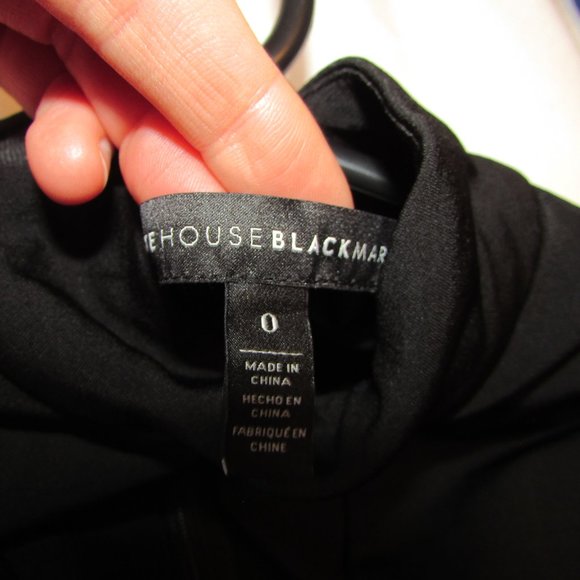 WHBM Long Sleeve Cold Shoulder Black Instantly Slimming Sheath Dress - Picture 7 of 9